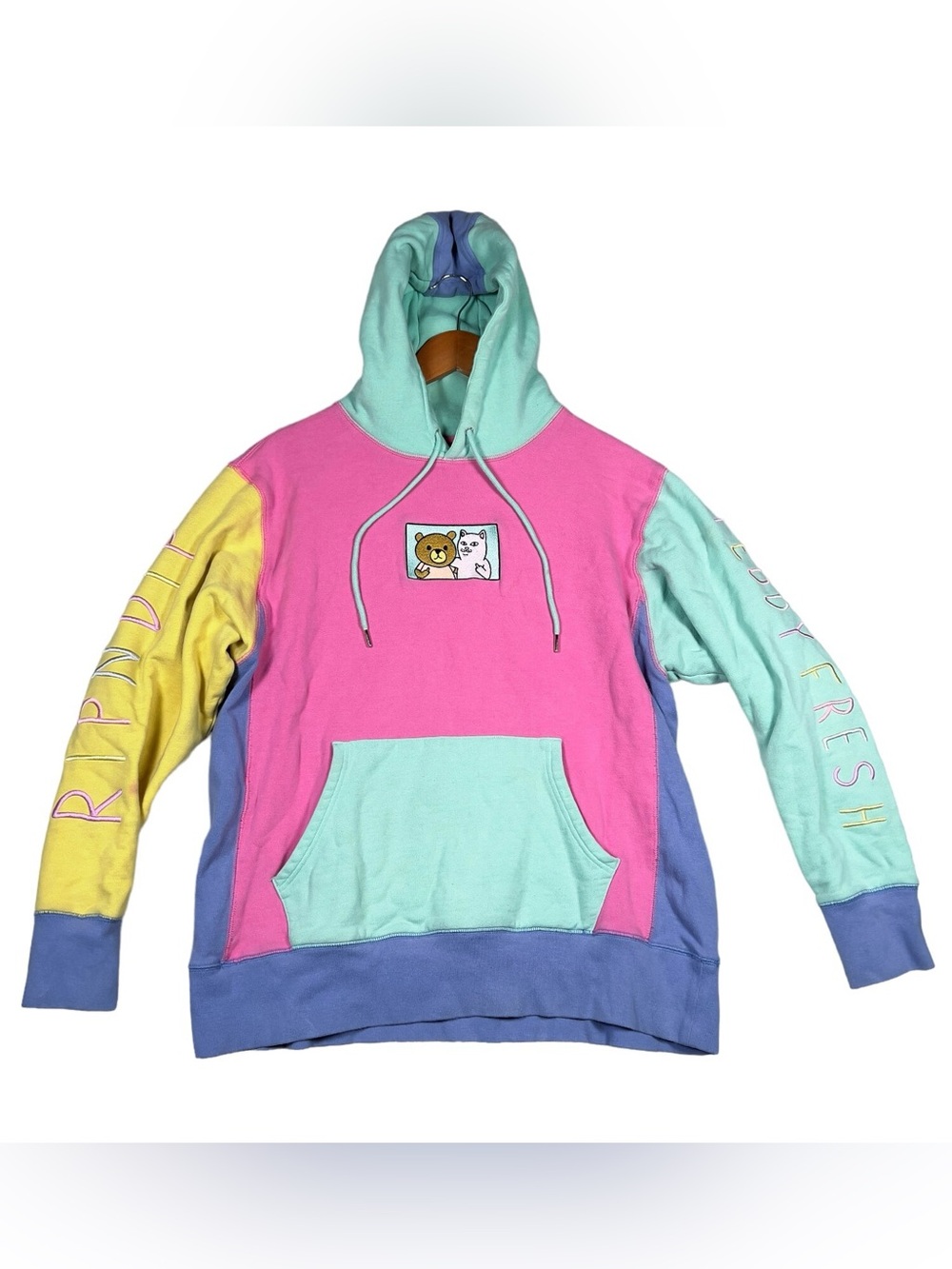 💚Ripndip streetwear Multicolor Hoodie - Pink, Yellow, Mint, Purple